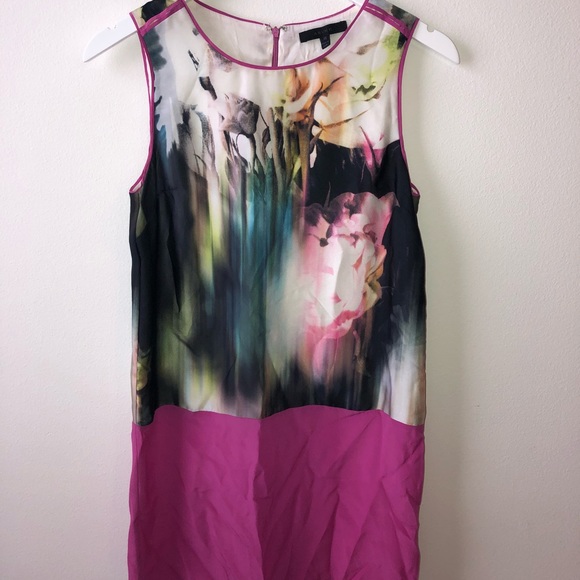 Watercolor silk shift dress - Picture 4 of 6